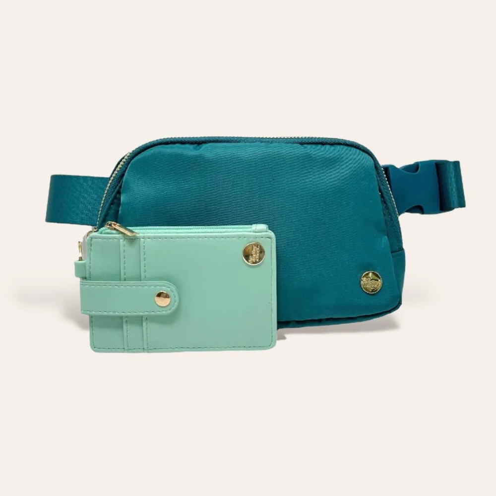 BRAND NEW WITH TAGS  All You Need Belt Bag + Wallet Pink Teal and Clementine - Picture 3 of 9